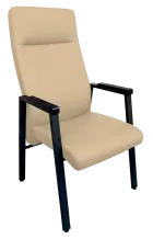 SENIOR STANDARD, seniorské konferenční křeslo, kostra černá, koženka béžová